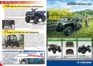 ATV&QUAD Magazin 2011/09-10, Seite 12-13, Aktuell: News & Trends<br />
Kawasaki: KVF 650 mit EFI & Einzelrad-Aufhängung<br />
Quadix: Trooper UTV 500 mit LoF-Zulassung