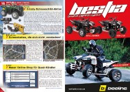 ATV&QUAD Magazin 2011/09-10, Seite 18-19, Aktuell: News & Trends<br />
Yamaha: Grizzly-Schneeschild-Aktion<br />
Baumgartner: Schneeketten, die sich nicht verstecken<br />
Keszler: Neuer Online-Shop für Quad-Händler