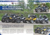 ATV&QUAD Magazin 2011/09-10, Seite 44-49,<br />
Umbau QJC Outlander: Vier attraktive Outlander-PIMPs