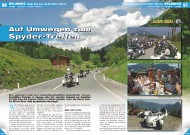 ATV&QUAD Magazin 2011/09-10, Seite 60-63, 
Erlebnis, Tour zum Can-Am Spyder-Treffen 2011: Auf Umwegen zum Spyder-Treffen