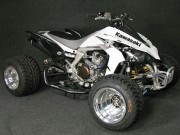 K&S Quad, Kawasaki KFX 450 R ‚Street‘: mit LoF-Zulassung, Straßen-Fahrwerk und Niederquerschnitt-Bereifung konsequent umgebaut für die Nutzung im öffentlichen Straßenverkehr