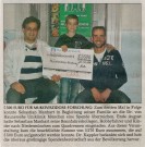 Zeitungsbericht über Manhart-Spende: 5.500 Euro für die Mukoviszidose-Forschung Zeitungsbericht über Manhart-Spende: 5.500 Euro für die Mukoviszidose-Forschung