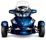 Can-Am Spyder Roadster RT-S: Den Reisedampfer gibt´s im Modelljahr 2012 auch in Blau-Metallic