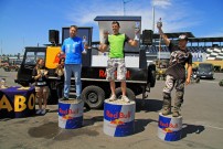 European Endurance Day 2012, Podium Ironman-Klasse: Sandy Schulze vor Heiko Uhlich und Jascha Hoppe
