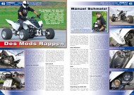 ATV&QUAD Magazin 2012/07-08, Seite 40-43, Umbau Yamaha Cosa Nostra Raptor: Des Mods Rappen