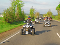 Quadkelten: Die Ausfahrt auf dem 2. Keltentreffen führt zum Hesselberg