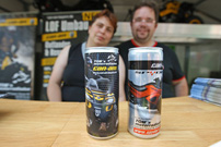 Nadine Eppel und Thomas Bolzmacher: bieten Energy-Drinks mit Eigen-Labels