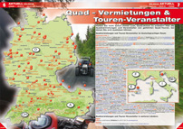ATV&QUAD Magazin 2013/01-02, Seite 6-7: Quad-Vermietungen & Touren-Veranstalter ATV&QUAD Magazin 2013/01-02, Seite 6-7: Quad-Vermietungen & Touren-Veranstalter