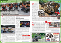 ATV&QUAD Magazin 2013/01-02, Seite 76-77, Szene Rennsport; Schnee SpeedWay Cup: Zweiter Streich in Leutasch; Authentic Spirit: 7. Wolfsjagd 2013; SnowSpeedHill Race: Weltmeister am Start