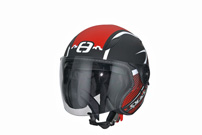 Speeds Bekleidung, Jet-Helm ‚City‘: in matt-roter Soft-Touch-Lackierung