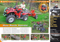ATV&QUAD Magazin 2013/03-04, Seite 46-47, Einsatz ATV beim Holzrücken: Hau Ruck Honda