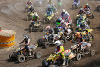 DMX Deutsche MotoCross Quad Meisterschaft 2013, 3. Lauf in Kamp Lintfort: Zienecker (89), Holm (41), De Cuyper (12), Vandendijck (7), dahinter Schreiber (10)