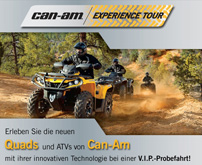 Can-Am Experience Tour 2013: Testfahrten mit Can-Am ATVs und Side-by-Sides