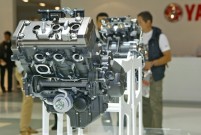 EICMA 2013, Yamaha Dreizylinder-Triebwerk P3 EICMA 2013, Yamaha Dreizylinder-Triebwerk P3