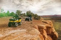 Can-Am Modelle 2015: neue Einstiegs-ATVs Outlander L 450 und L 500 mit langen und kurzen Radständen und auf Wunsch auch mit Servolenkung