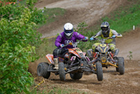 DMX Deutsche MotoCross Quad Meisterschaft 2014, 5. DMX Lauf 2014 in Reutlingen: Julian Haas vor Manfred Zienecker