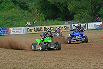 4. Quad Challenge Lauf 2014 in Melsungen, Klasse 6a: Niko Bauer (96) vor Milan Dreier (97) und Theo Garte (85)