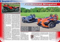 ATV&QUAD Magazin 2014/09-10, Seite 20-25, Präsentation Polaris Modelle 2015: Fun-Dreirad Slingshot, ATVs, SxS & UTVs 2015