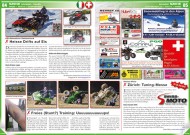 ATV&QUAD Magazin 2014/11-12, Seite 84-85, Szene Schweiz / Italien; HB-Adventure Switzerland: Heisse Drifts auf Eis; Dominik Cattin, freie s(Stunt?) Training: Uuuuups!; Swiss-Moto in Zürich: Tuning-Messe