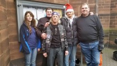 Obdachlosen Aktion 2014: Cheyenne, Patrick, Ben, Heinz und Andreas 