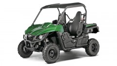 Yamaha Wolverine R in ‚Solid Green‘: Die Federelemente bieten sogar eine differenzierte Justierung der Druckstufen-Dämpfungseigenschaften bei langsamen und schnellen Bewegungen