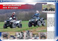 ATV&QUAD Magazin 2016/03-04, Seite 36-43, Vergleichstest 570 Kubik Utility ATVs - Can-Am Outlander L 570 Pro vs. Polaris Sportsman 570 EPS: Wirtschaften mit Freude