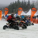 Snow SpeedHill Race in Eberschwang 2012: Quads am Start in die Weichschnee-Hölle