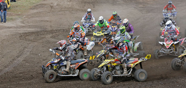 DMX Deutsche MotoCross Quad Meisterschaft 2013, 3. Lauf in Kamp Lintfort: Vandendijck, Maessen (101), innen Schreiber