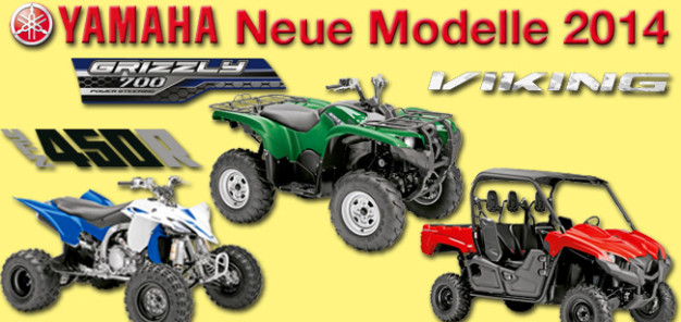 Yamaha ATV Modelle 2014: Neuheiten YFZ 450R, Grizzly 700 EPS WTHC und Viking