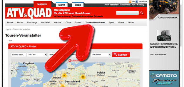 ATV&QUAD Erlebnisfinder: schnell und einfach Quadtouren online buchen am PC oder per QR-Code über Tablet oder Smartphone