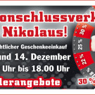 Parthen: Saisonschlussverkauf zum Nikolaus am 7. und 14. Dezember 2013