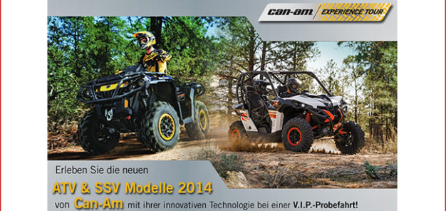 Can-Am Experience Tour 2014: Technik erleben bei Probefahrten auf den Quadtreffen in Langenaltheim, im Harz und in Marisfeld