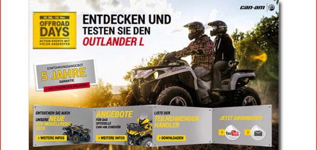 Can-Am Offroad Days 2014: Aktionswochenende vom 7. bis 10. November 2014