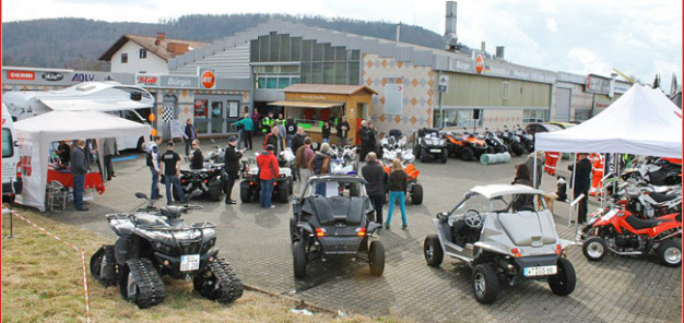 Bürgin Ausstellung 2015: am 9. und 10. Mai bei AQB Auto Quad Bürgin in Laufenburg, gerade mal 800 Meter von der Schweizer Grenze entfernt
