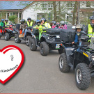 Benefizveranstaltung 2015: Die Quads und Buggies machten sich auf den Weg zum SOS-Kinderdorf Württemberg, wo die diesjährigen Rundfahrten stattfanden